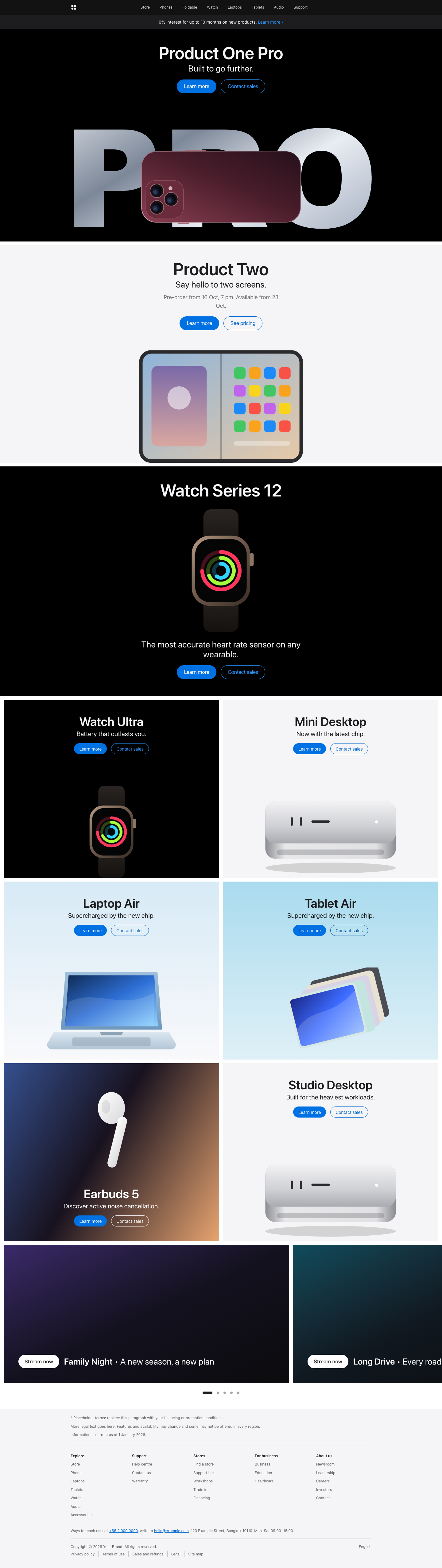 ภาพหน้าจอเทมเพลต สไตล์ Apple
